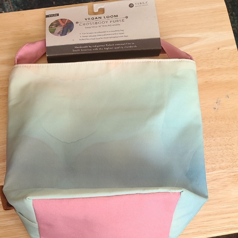 TERRA Vegan Loom Pastel Crossbody Purse